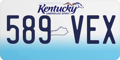 KY license plate 589VEX