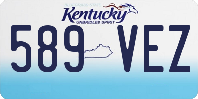 KY license plate 589VEZ
