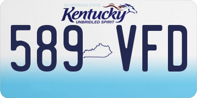 KY license plate 589VFD