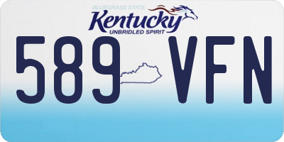 KY license plate 589VFN