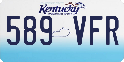 KY license plate 589VFR