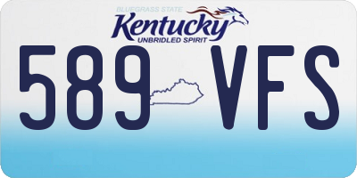KY license plate 589VFS