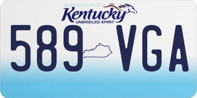 KY license plate 589VGA