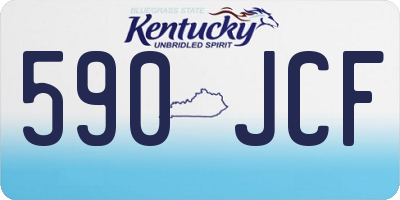 KY license plate 590JCF