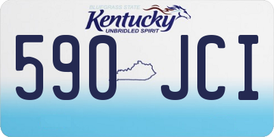 KY license plate 590JCI