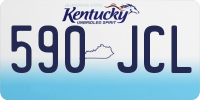 KY license plate 590JCL