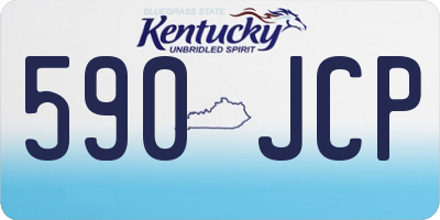 KY license plate 590JCP