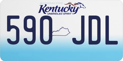 KY license plate 590JDL
