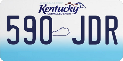 KY license plate 590JDR