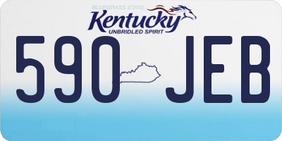 KY license plate 590JEB