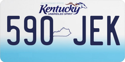 KY license plate 590JEK