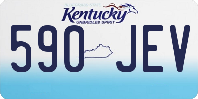 KY license plate 590JEV