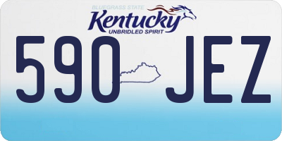 KY license plate 590JEZ