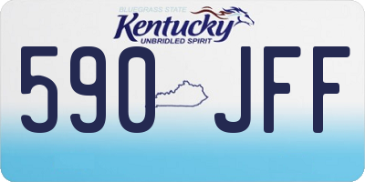 KY license plate 590JFF