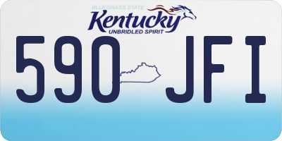 KY license plate 590JFI