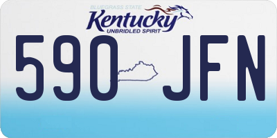 KY license plate 590JFN