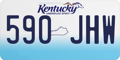 KY license plate 590JHW