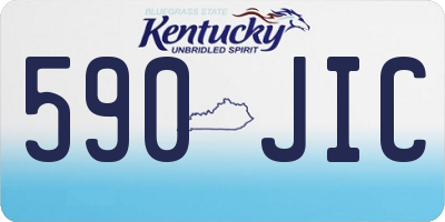 KY license plate 590JIC