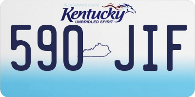 KY license plate 590JIF