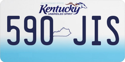 KY license plate 590JIS