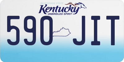KY license plate 590JIT