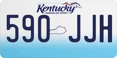 KY license plate 590JJH
