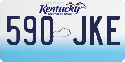 KY license plate 590JKE