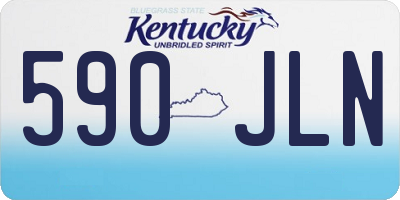 KY license plate 590JLN
