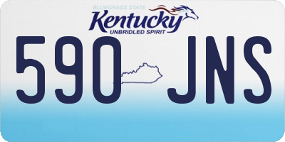 KY license plate 590JNS