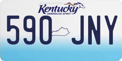KY license plate 590JNY