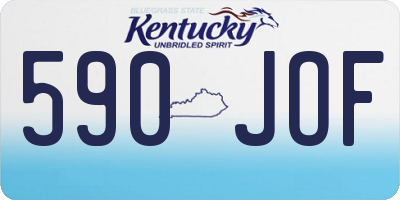 KY license plate 590JOF