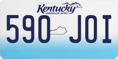 KY license plate 590JOI