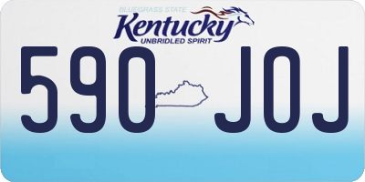 KY license plate 590JOJ