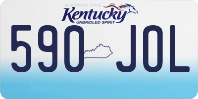 KY license plate 590JOL