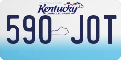 KY license plate 590JOT