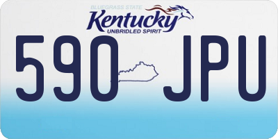 KY license plate 590JPU