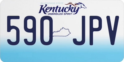KY license plate 590JPV