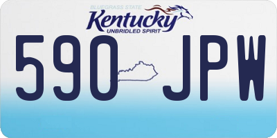 KY license plate 590JPW