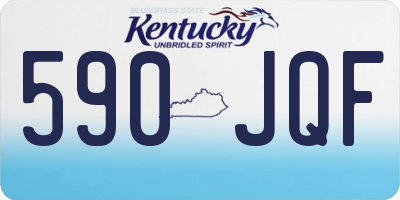 KY license plate 590JQF