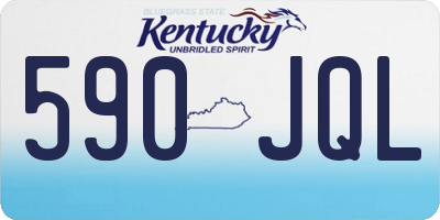 KY license plate 590JQL