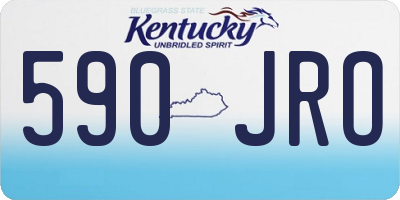 KY license plate 590JRO