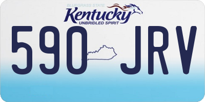 KY license plate 590JRV