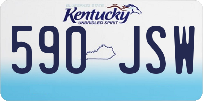 KY license plate 590JSW