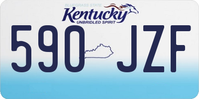 KY license plate 590JZF