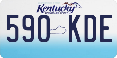 KY license plate 590KDE