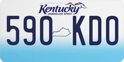 KY license plate 590KDO