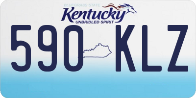 KY license plate 590KLZ
