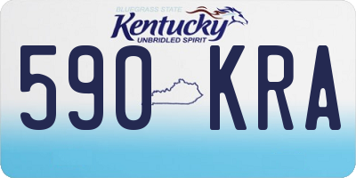 KY license plate 590KRA