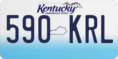 KY license plate 590KRL