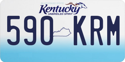 KY license plate 590KRM